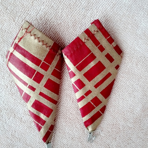 ■ 3/$10 Simple Ankara Fashion Fabric Earrings - Picture 2 of 3